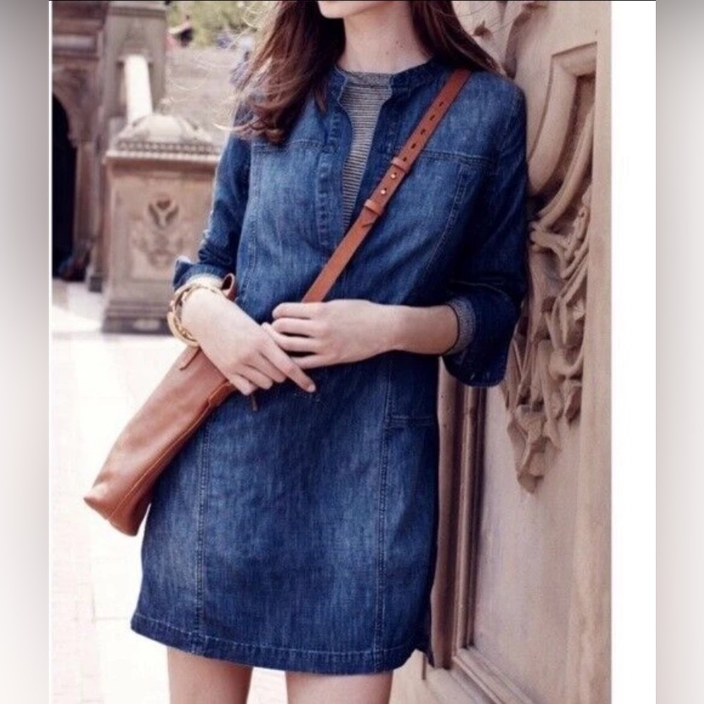 Madewell chambray downshift dress medium